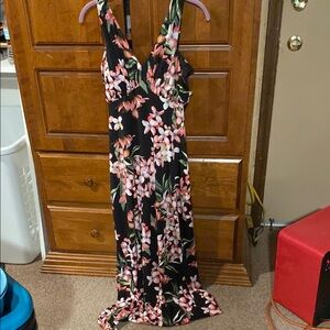 Floral Black Maxi Dress